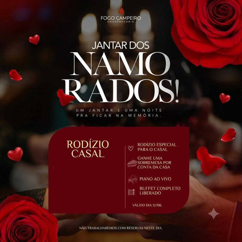 Rodízio Casal - Dia dos Namorados